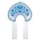 Кокошник «Цветы», белый атлас - Фото 3