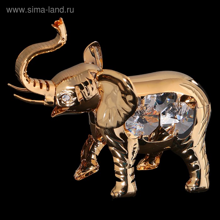 Сувенир «Слон», 9×4,5×7 см, с кристаллами - Фото 1