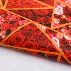 Бумага упаковочная глянцевая "Розы", 100х70 см - Фото 1