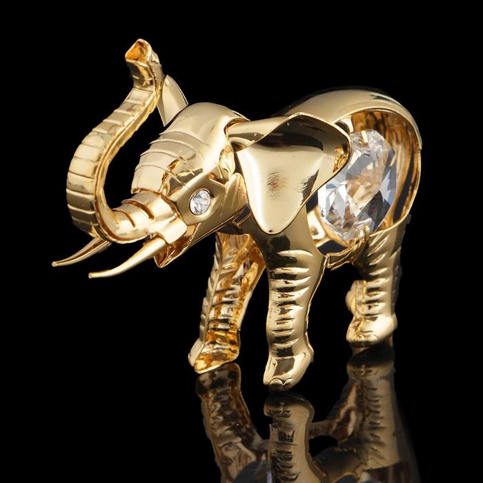 Сувенир «Слонёнок», 6×2,7×5 см, с кристаллами - Фото 1