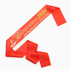 Лента "Выпускник начальной школы", атлас красный с годом 3D - фото 297978359