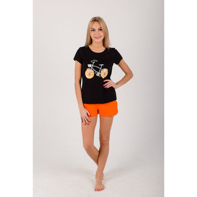 Комплект женский (футболка, шорты) "Orange Bike" 2014 цвет чёрный, р-р 48