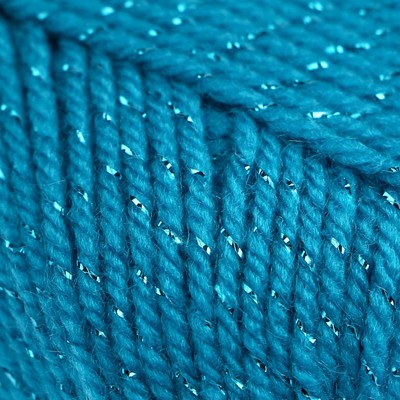 Пряжа для вязания спицами, крючком «Камтекс. Праздничная», 48% кашмилон (ПАН), 48% акрил, 4% метанит, 160 м/50 г, (024 бирюза)