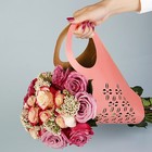 Пакет для цветов с вырубкой "Кувшин", розовый, 37 х 18 см - Фото 1
