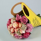 Пакет для цветов с вырубкой "Кувшин", желтый, 37 х 18 см - Фото 2