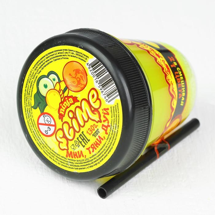 Лизун Slime Ninja, 2 в 1 «Смешивай цвета», жёлтый и красный, 130 г - фото 1905446244