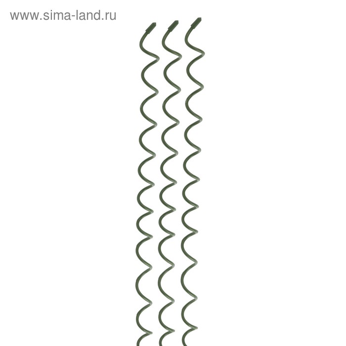 Кустодержатель, h = 55 см, спиральный, набор 3 шт., зелёный - Фото 1