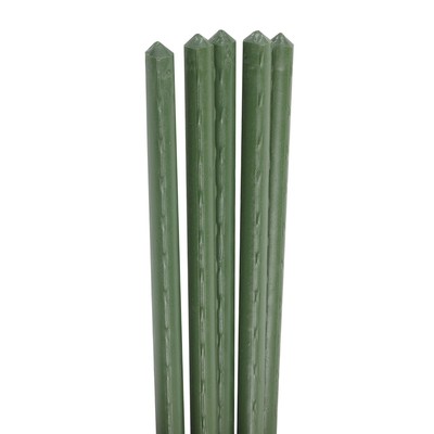 Колышек для подвязки растений, h = 60 см, d = 0,8 см, набор 5 шт., металл в пластике