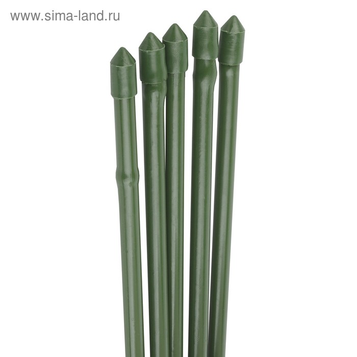 Колышек для подвязки растений, h = 90 см, d = 0.8 см, набор 5 шт., металл в пластике, «Бамбук» - Фото 1