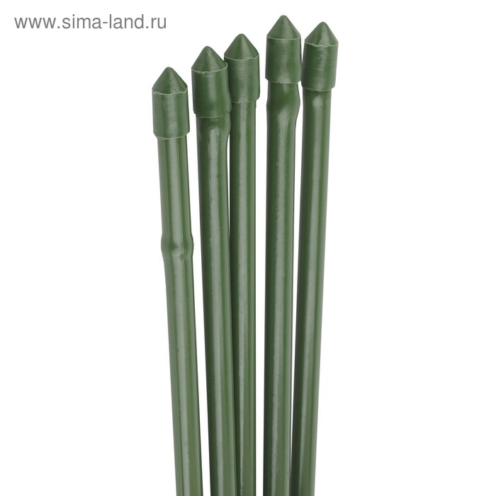 Колышек для подвязки растений, h = 75 см, d = 1,1 см, набор 5 шт., металл в пластике, «Бамбук» - Фото 1