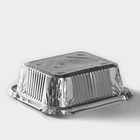Форма для выпечки и запекания Доляна, фольга, 430 мл, 14.4×11.9×4 см, серебристая - Фото 4