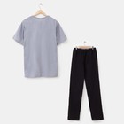 Комплект мужской (футболка, брюки) Гранит цвет чёрный, р-р 54 - Фото 3