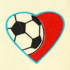 Банная шапка с вышивкой  "Сердце" футбольный мяч , первый сорт, ПРОМО - Фото 2