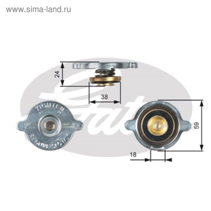 Крышка радиатора Gates RC113 - Фото 1