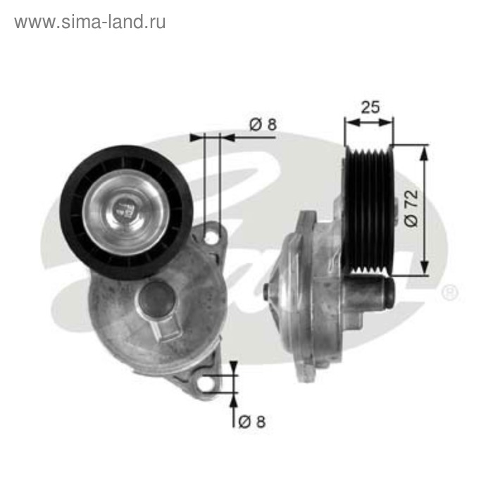 Ролик натяжной приводного ремня Gates T38188 - Фото 1