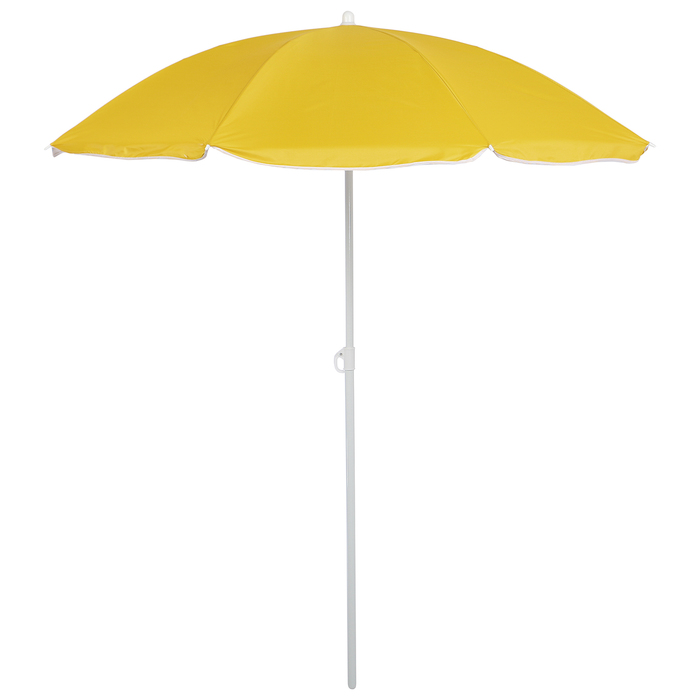 Зонт пляжный «Классика» с серебряным покрытием, d=160 cм, h=170 см, МИКС - Фото 1