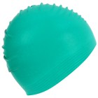 Шапочка для плавания взрослая ONLYTOP, резиновая, обхват 54-60, цвета МИКС - фото 3451188