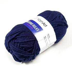 

Пряжа "Merino bulky" 25% шерсть 75% акрил 100м/100гр (583 чернильн)