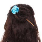 Гавайская палочка для волос "Розы", цвет голубой - Фото 2