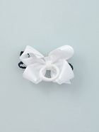 Бант для волос на резинке «Школьница», штрихи, 8 см, бело-синий - Фото 6