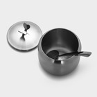 Сахарница «Нежа», 300 мл, 11×8.5 см, нержавеющая сталь - Фото 4