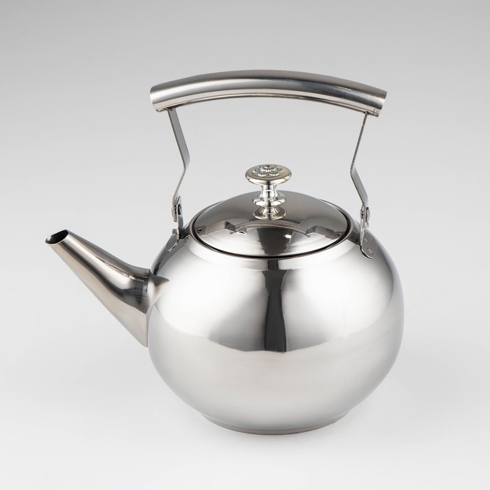 Чайник из нержавеющей стали «Жуан», 1 л, металлическое сито, цвет хромированный - Фото 1
