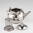 Чайник из нержавеющей стали «Жуан», 1 л, металлическое сито, цвет хромированный - Фото 2