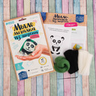 Игрушка из шерсти, мыло с мочалкой "Панда" - Фото 3