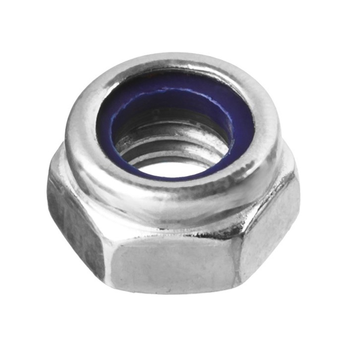 Гайка ЗУБР, со стопорным кольцом, DIN985, оцинкованная, М4, 5 кг