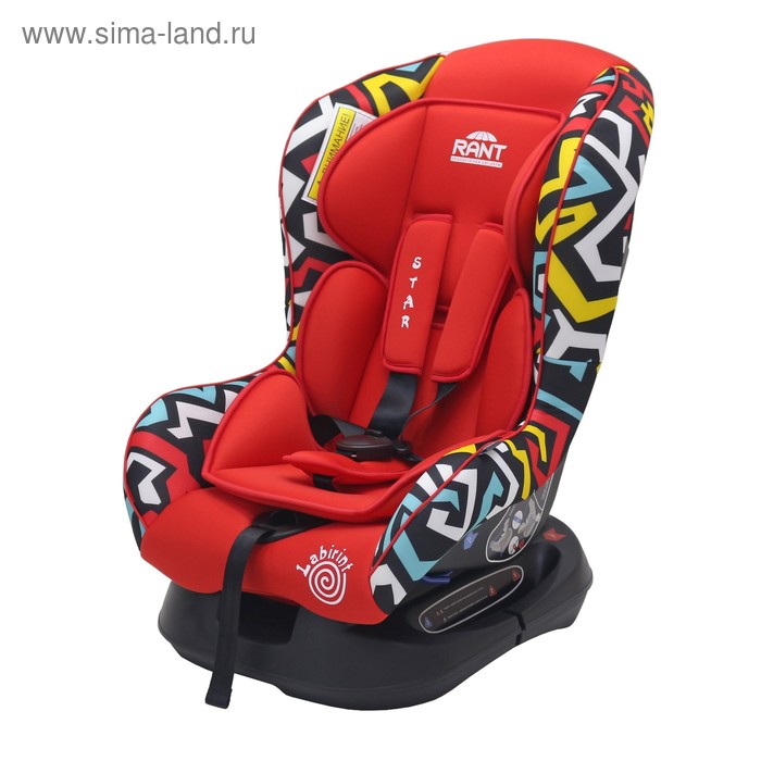 Автокресло детское Rant Star Labirint, группа 0/1 (0-18 кг), цвет красный - Фото 1