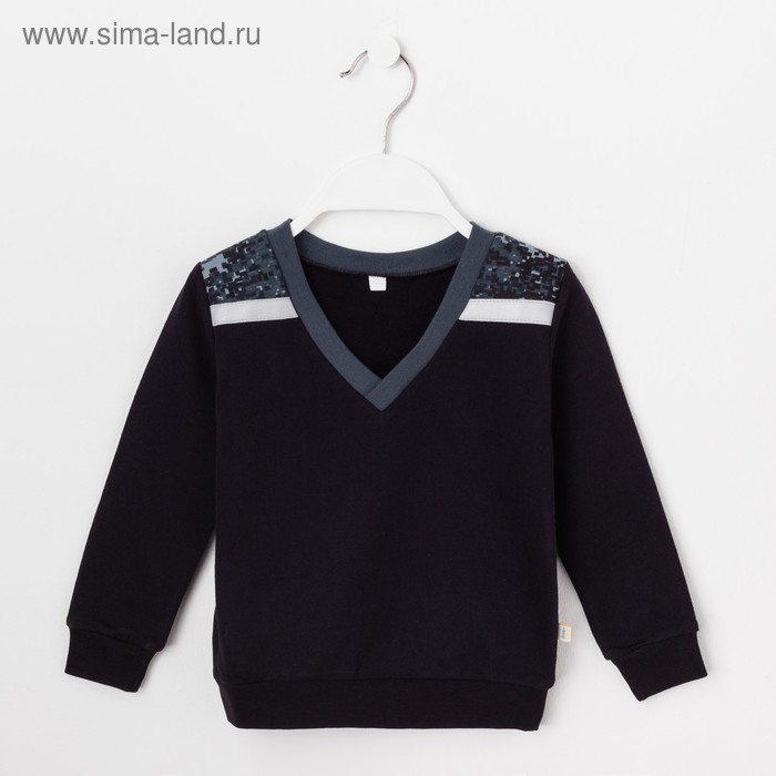 Толстовка для мальчика, рост 86 см, цвет чёрный/карбон милитари Дж-197_М - Фото 1