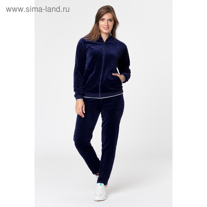 Комплект женский (джемпер, брюки), цвет тёмно-синий, размер 50, рост 158-164 - Фото 1