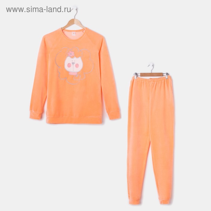 Комплект женский (джемпер, брюки), цвет оранжевый, размер 42, рост 170-176 - Фото 1