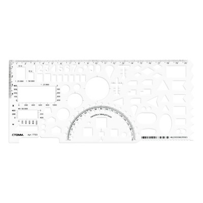 Линейка пластиковая «Стамм», 20 см, офицерская, бесцветная, печатная шкала