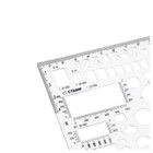 Линейка пластиковая «Стамм», 20 см, офицерская, бесцветная, печатная шкала - Фото 3