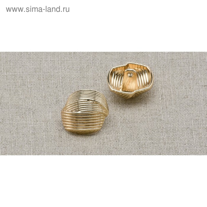 Пуговица металлическая, d=18 мм, цвет золото - Фото 1