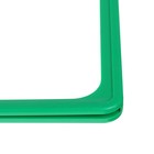 Рама из ударопрочного пластика с закругленными углами А4, без протектора, цвет зелёный - Фото 3