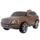 Электромобиль BENTLEY BENTAYGA, EVA колёса, кожаное сидение, цвет коричневый глянец - фото 45528705