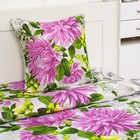 Постельное бельё Экономь и Я 1,5 сп Астры сиреневые 148х198 ± 5 см, 150х202 ± 5 см, 70х70 ± 5 см - 1шт., хл 100%, бязь100г/м2 - Фото 2