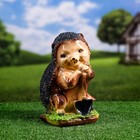 Садовая фигура "Еж с лопатой", разноцветная, гипс, 28 см - Фото 1