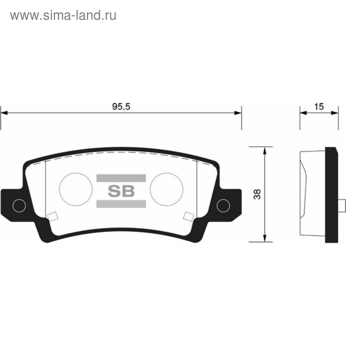 Колодки тормозные дисковые HI-Q SP1503 - Фото 1