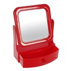 Зеркало настольное, прямоугольное, двустороннее, с увеличением, с выдвижным ящичком, цвета МИКС - Фото 2
