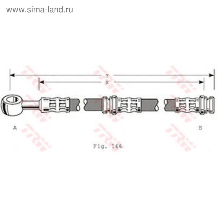 Шланг тормозной  TRW PHD346 - Фото 1