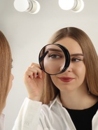 Зеркало макияжное, увеличение ×3, на присосках, d=9 см, чёрное - Фото 7