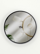 Зеркало макияжное, увеличение ×15, на присосках, d=9 см, чёрное - Фото 2