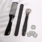 Набор для педикюра, 4 предмета, на блистере, чёрный - Фото 2