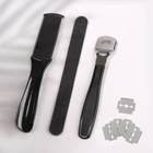 Набор для педикюра, 4 предмета, на блистере, чёрный - Фото 3