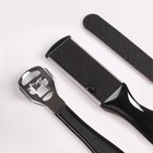 Набор для педикюра, 4 предмета, на блистере, чёрный - Фото 5