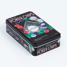 Покер, набор для игры, фишки с номиналом 100 шт, 11.5 х 19 см - фото 9015905