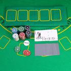 Покер, набор для игры (карты 2 колоды, фишки 120 шт.), с номиналом, 40 х 60 см - фото 8215114